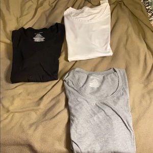 Three basic color t-shirts